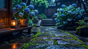 幽院雨夜花