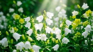 阳光下风铃草