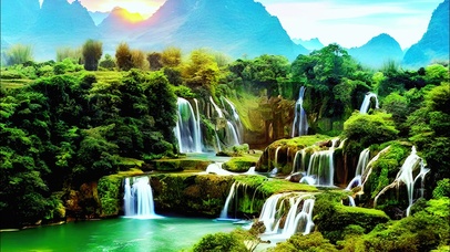 唯美山水画卷4K