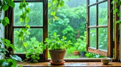 治愈窗台小雨