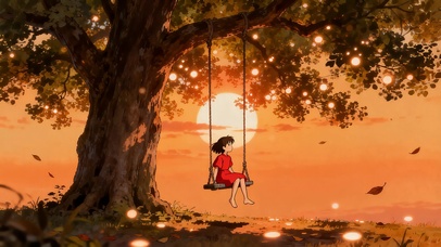 秋千上的少女
