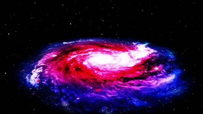 唯美粒子星云旋转