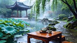 国风雨天园林