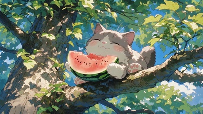 树上的猫咪