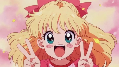 比耶的动漫插画女孩