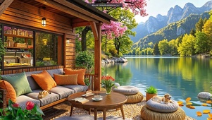 湖边小木屋
