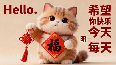 猫咪希望你快乐