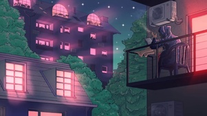夜晚看书男孩