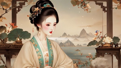 国风古典美女插画