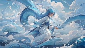 东方水龙的少女化身