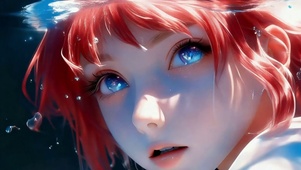 潜蓝流光赤发影