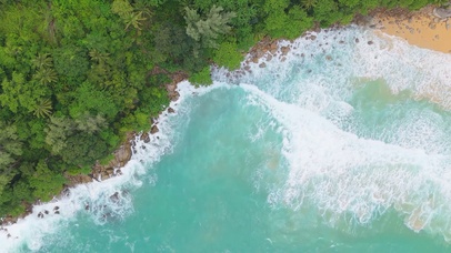 放松海滩海浪