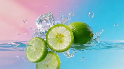 水面青柠檬