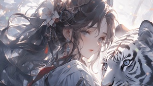 白虎与少女
