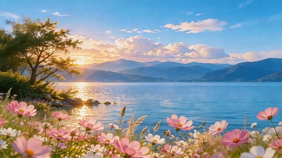 静谧的湖畔