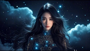 夜空美女