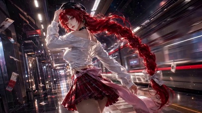 红发列车少女