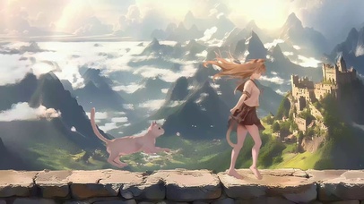 女孩与猫的旅行