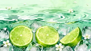 夏天柠檬冰块