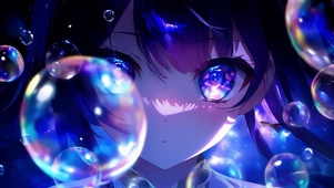 蓝紫梦幻泡泡星瞳