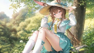夏日林间兽耳美少女