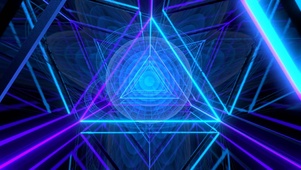 【视觉系】蓝色三角的科幻隧道