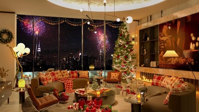 烟花新年房间