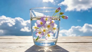 杯中小花