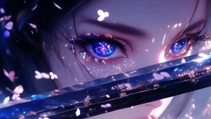 星瞳浸蓝浮光入眸