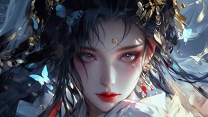 古风红妆美女4k壁纸