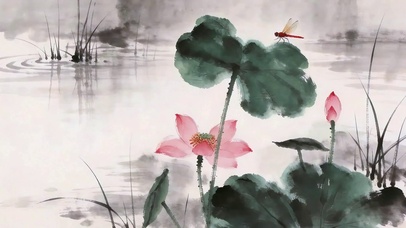 水墨荷韵