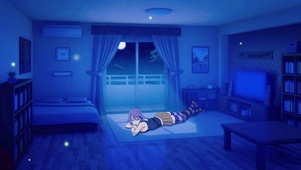 夜晚的悠闲