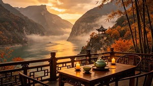 秋天山川江河