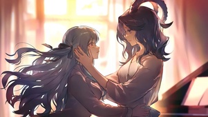可爱母女