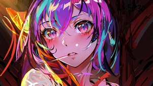 多彩的女孩