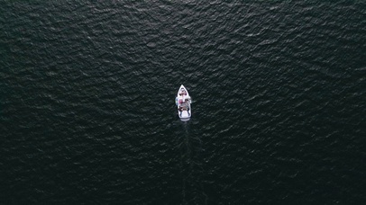 解压风景·海面小船