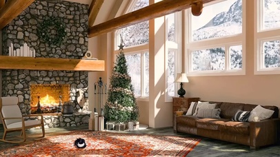 治愈唯美海洋风格客厅粒子互动壁纸图片_动态桌面壁纸图片_动态壁纸