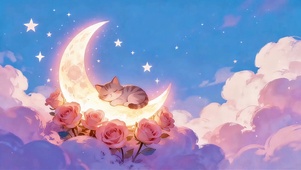 星空中的沉睡小咪