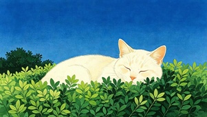可爱瞌睡大猫咪