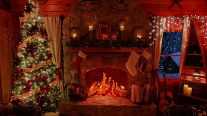 冬夜圣诞节休息