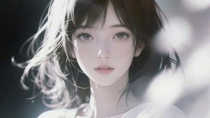 逆光里的美少女