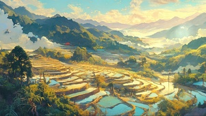 云雾梯田