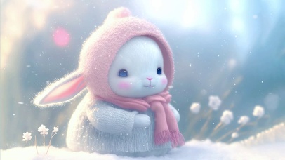 可爱雪兔