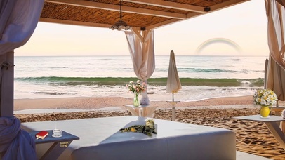 夏威夷海滩上放松