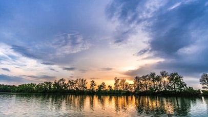 【4K实拍】湖滩日落-延时摄影