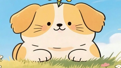 可爱萌宠带鱼屏