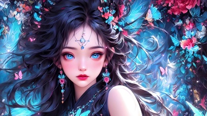 唯美清秀蓝瞳美少女