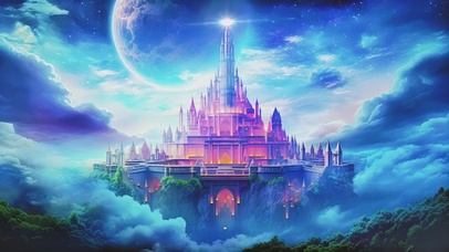 梦境中云雾缭绕的仙境城堡