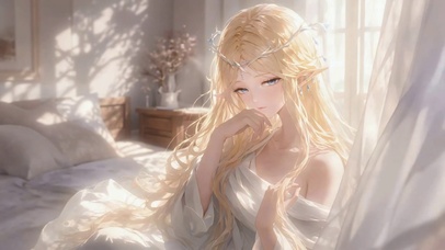 温柔晨光金发精灵少女-卡提西娅