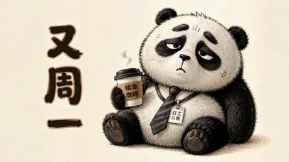 又周一打工续命熊猫